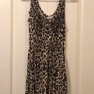 Leaped print short dress